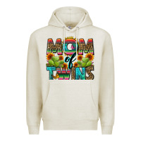 Oatmeal Heather mom of twins Premium Hoodie - Zillion Design Studio