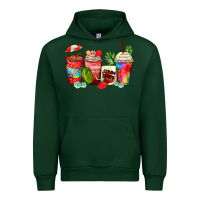 Forest Green strawberry coffee cups Urban Hoodie - Zillion Design Studio