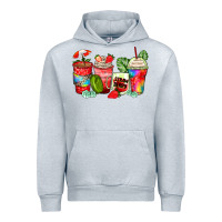 Heather Grey strawberry coffee cups Urban Hoodie - Zillion Design Studio