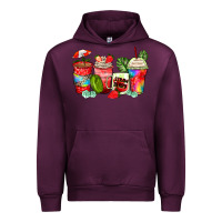 Mauve Wine strawberry coffee cups Urban Hoodie - Zillion Design Studio