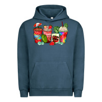 Pigment Midnight Navy strawberry coffee cups Urban Hoodie - Zillion Design Studio