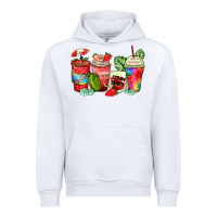 White strawberry coffee cups Urban Hoodie - Zillion Design Studio