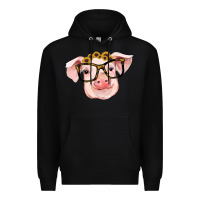 Black sunflowers with pig Premium Hoodie - RanaPortraitStore