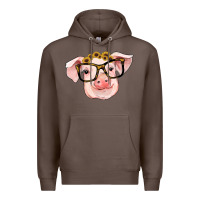 Coffee sunflowers with pig Premium Hoodie - RanaPortraitStore