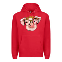 Red sunflowers with pig Premium Hoodie - RanaPortraitStore