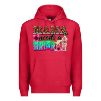 Cardinal mama needs a drink Premium Hoodie - Zillion Design Studio
