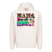 Pale Pink mama needs a drink Premium Hoodie - Zillion Design Studio