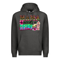 Charcoal Heather mama needs a drink Premium Hoodie - Zillion Design Studio