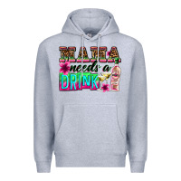 Heather Grey mama needs a drink Premium Hoodie - Zillion Design Studio