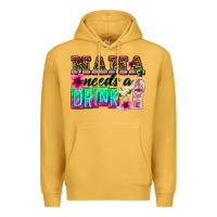 Mustard mama needs a drink Premium Hoodie - Zillion Design Studio