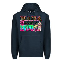 Navy mama needs a drink Premium Hoodie - Zillion Design Studio