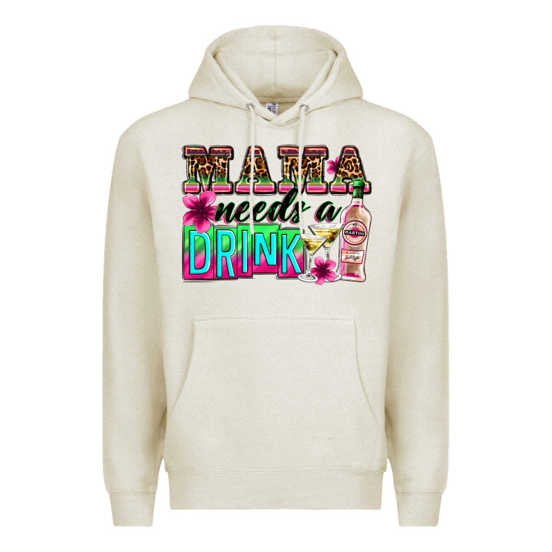 Mama Needs A Drink Premium Hoodie by Zillion Design Studio | Teevron