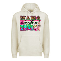 Oatmeal Heather mama needs a drink Premium Hoodie - Zillion Design Studio