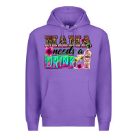 Purple mama needs a drink Premium Hoodie - Zillion Design Studio