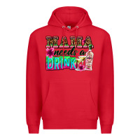 Red mama needs a drink Premium Hoodie - Zillion Design Studio