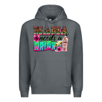 Rock mama needs a drink Premium Hoodie - Zillion Design Studio