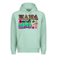Seafoam mama needs a drink Premium Hoodie - Zillion Design Studio