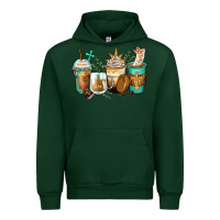 Forest Green jesus coffee cups Urban Hoodie - Zillion Design Studio