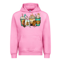 Fuchsia Pink jesus coffee cups Urban Hoodie - Zillion Design Studio