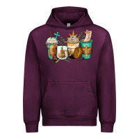Mauve Wine jesus coffee cups Urban Hoodie - Zillion Design Studio