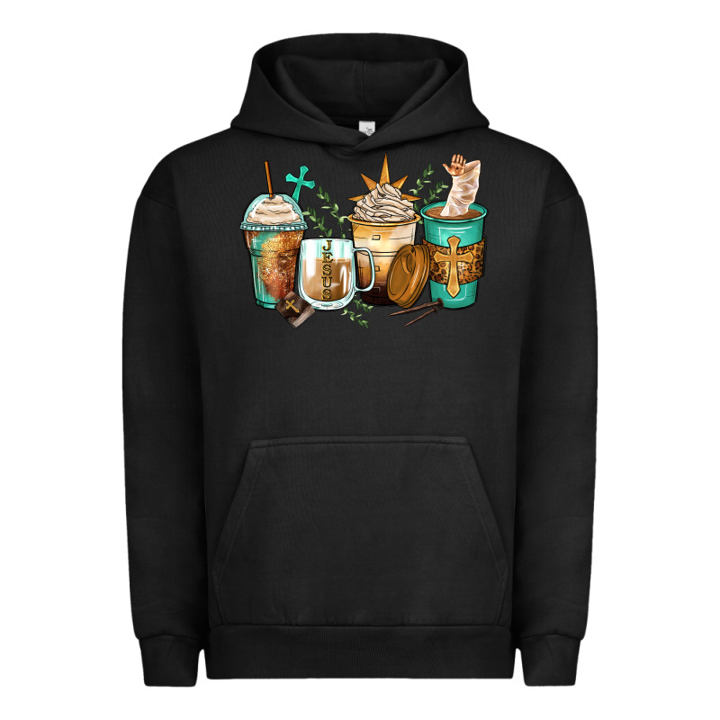 Jesus Coffee Cups Urban Hoodie by Zillion Design Studio | Teevron