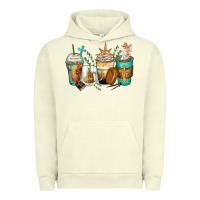 Pigment Pistachio jesus coffee cups Urban Hoodie - Zillion Design Studio