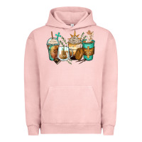 Pigment Salmon jesus coffee cups Urban Hoodie - Zillion Design Studio