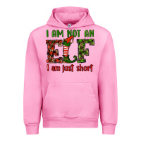 Fuchsia Pink i am not an elf i am just short christmas Urban Hoodie - RanaPortraitStore