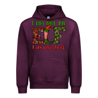 Mauve Wine i am not an elf i am just short christmas Urban Hoodie - RanaPortraitStore