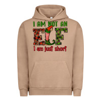 Pigment Burro i am not an elf i am just short christmas Urban Hoodie - RanaPortraitStore