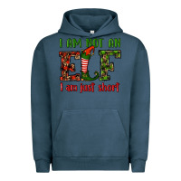 Pigment Midnight Navy i am not an elf i am just short christmas Urban Hoodie - RanaPortraitStore