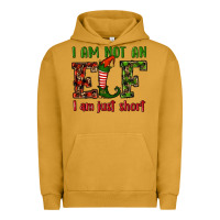 Pigment Peanut Butter i am not an elf i am just short christmas Urban Hoodie - RanaPortraitStore