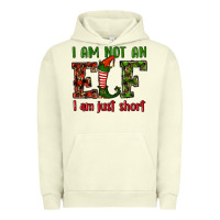 Pigment Pistachio i am not an elf i am just short christmas Urban Hoodie - RanaPortraitStore