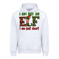 White i am not an elf i am just short christmas Urban Hoodie - RanaPortraitStore
