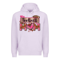 Lilac football mom with leopard Premium Hoodie - Zillion Design Studio