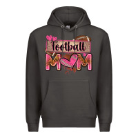 Smoke football mom with leopard Premium Hoodie - Zillion Design Studio