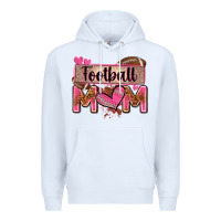 White football mom with leopard Premium Hoodie - Zillion Design Studio