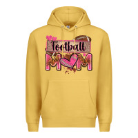 Antique Gold football mom with leopard Premium Hoodie - Zillion Design Studio