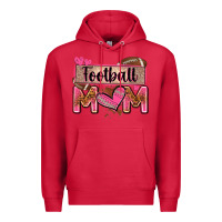 Cardinal football mom with leopard Premium Hoodie - Zillion Design Studio