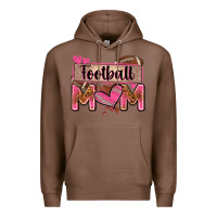 Chestnut football mom with leopard Premium Hoodie - Zillion Design Studio