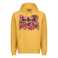 Mustard football mom with leopard Premium Hoodie - Zillion Design Studio