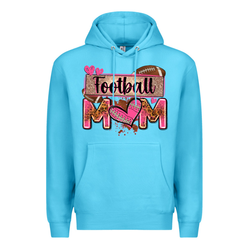 Football Mom With Leopard Premium Hoodie by Zillion Design Studio | Teevron