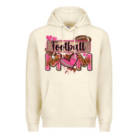 Sandshell football mom with leopard Premium Hoodie - Zillion Design Studio