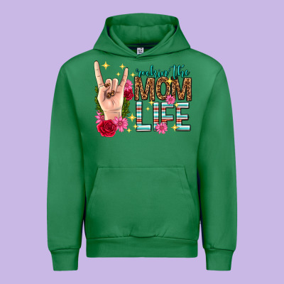 Rockin The Mom Life Mothers Day Urban Hoodie Designed By Texasbilliewilder