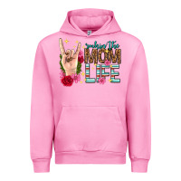 Fuchsia Pink rockin the mom life mothers day Urban Hoodie - texasbilliewilder