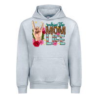 Heather Grey rockin the mom life mothers day Urban Hoodie - texasbilliewilder