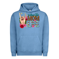Pigment Pebble Blue rockin the mom life mothers day Urban Hoodie - texasbilliewilder