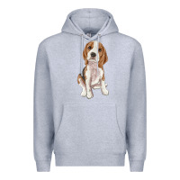 Heather Grey beagle Premium Hoodie - RanaPortraitStore