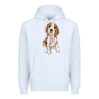 White beagle Premium Hoodie - RanaPortraitStore