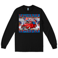 Black american truck 4th of july tumbler Long Sleeve Tee - BarkalooDesign